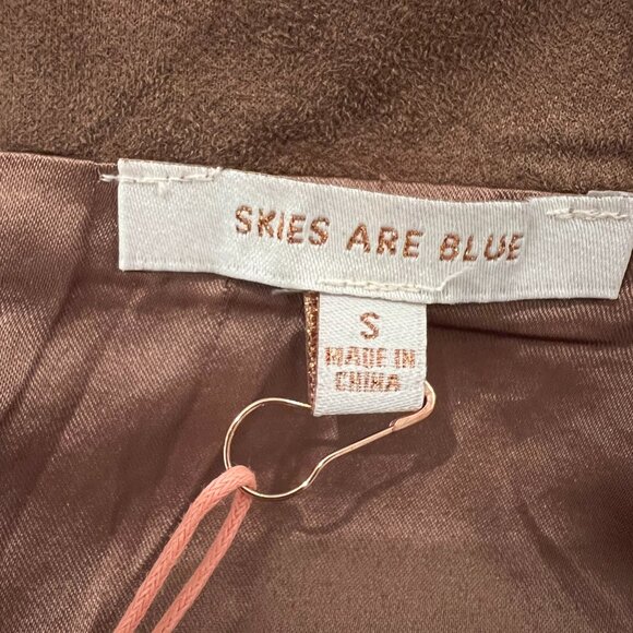 Skies Are Blue Mini Plaid Side Slit Skirt NWT SZ S - Picture 9 of 11